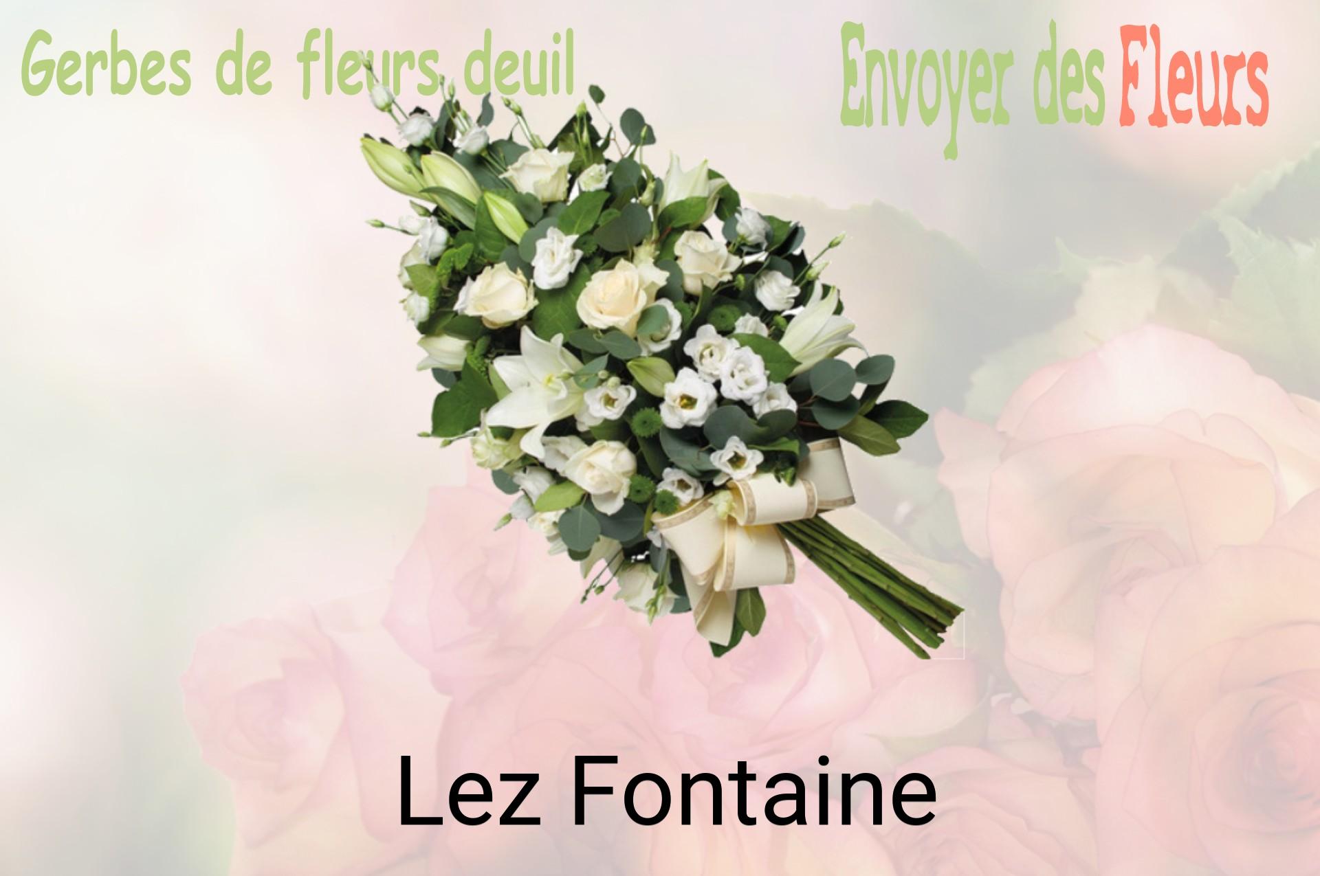 Gerbe de fleurs de deuil livrée à Lez-Fontaine